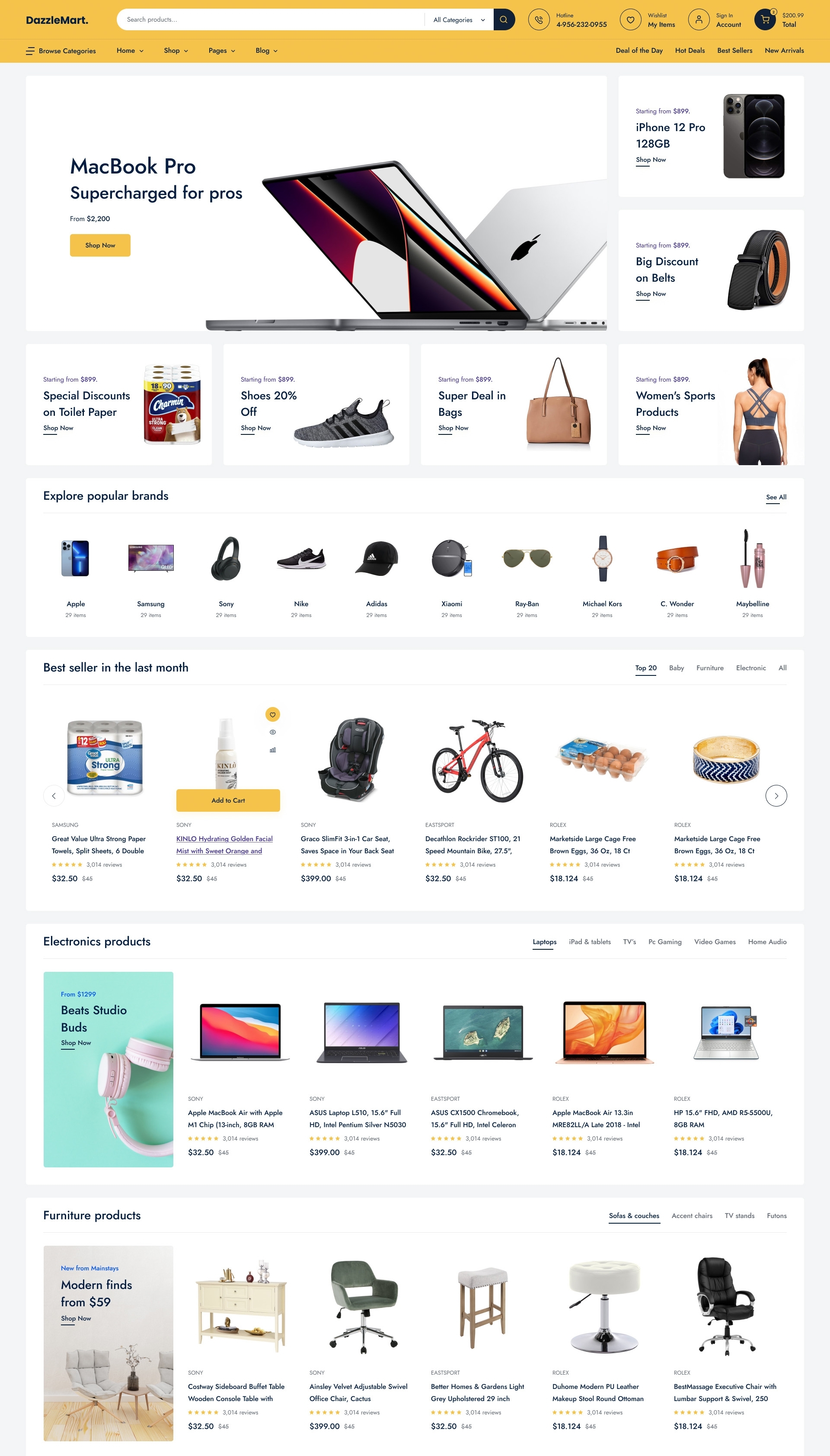 Picture of DazzleMart Ecommerce Template