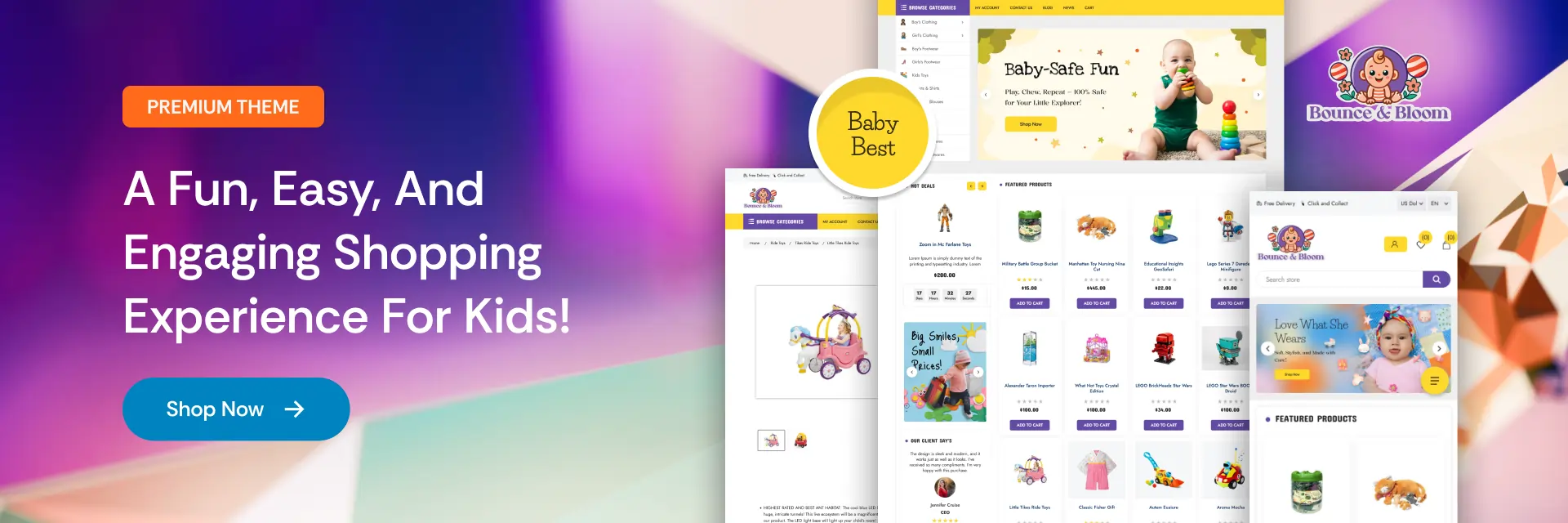 Bounce & bloom NopCommerce Theme